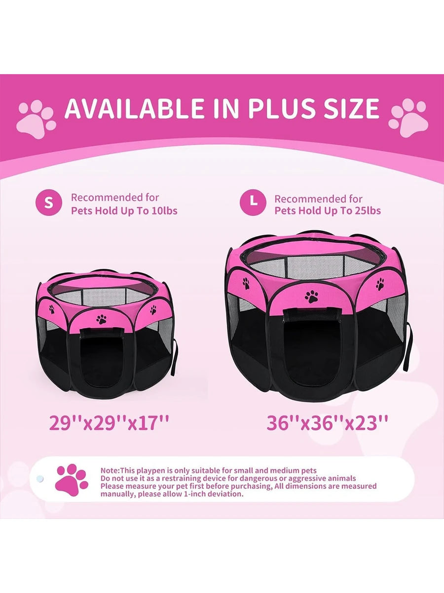 Corral portátil plegable para mascotas