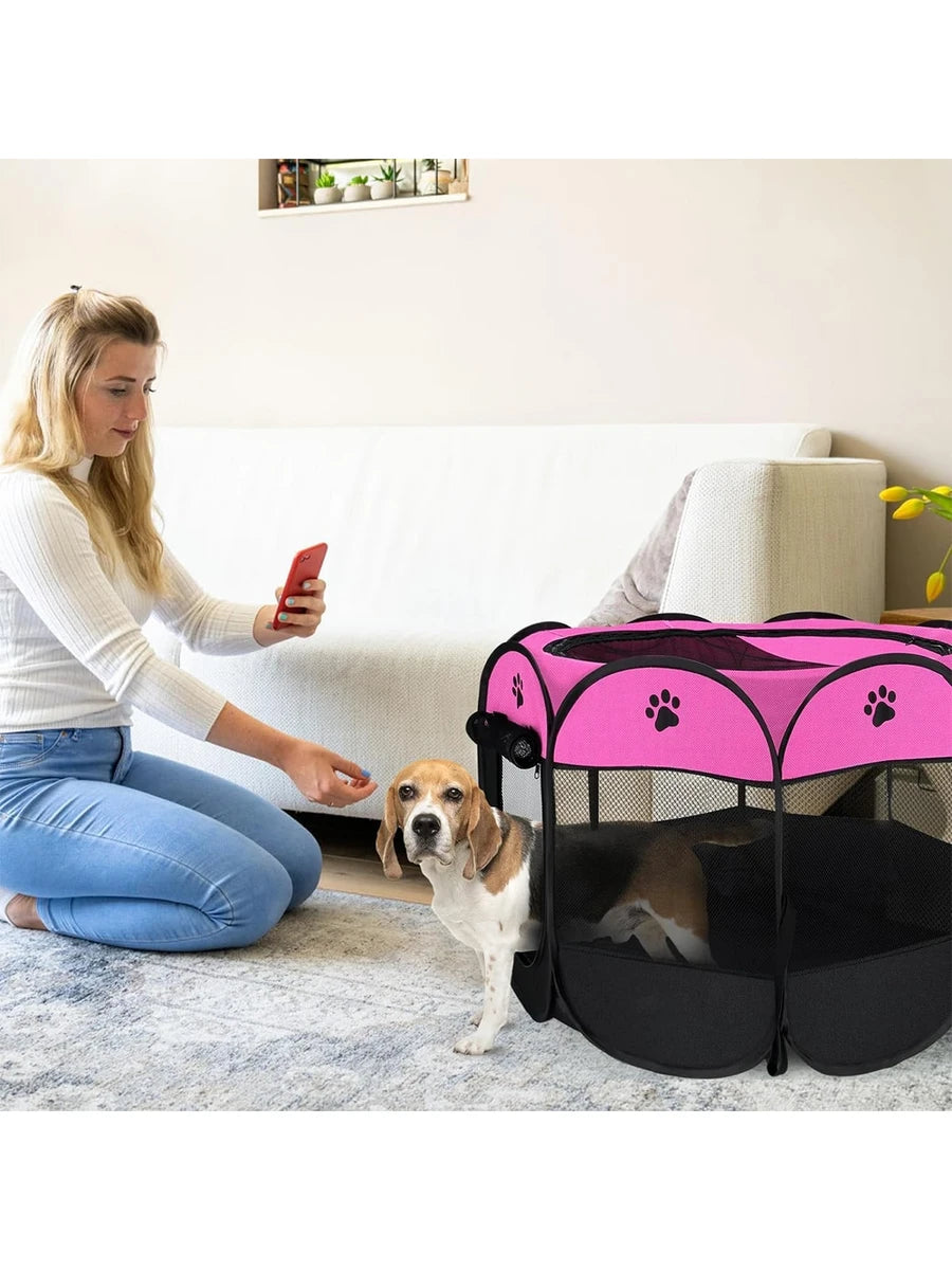 Corral portátil plegable para mascotas