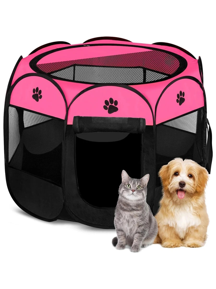 Corral portátil plegable para mascotas