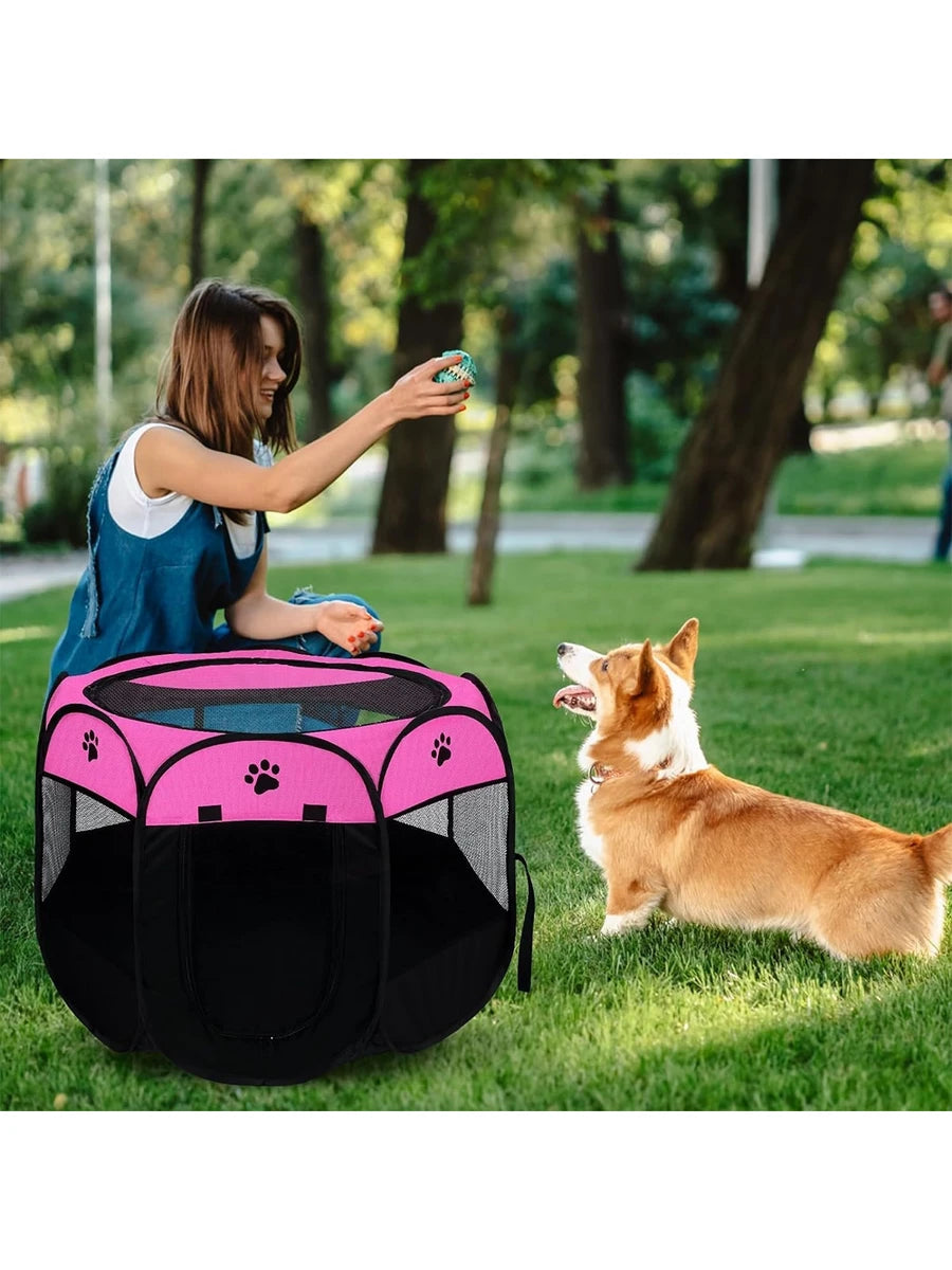 Corral portátil plegable para mascotas