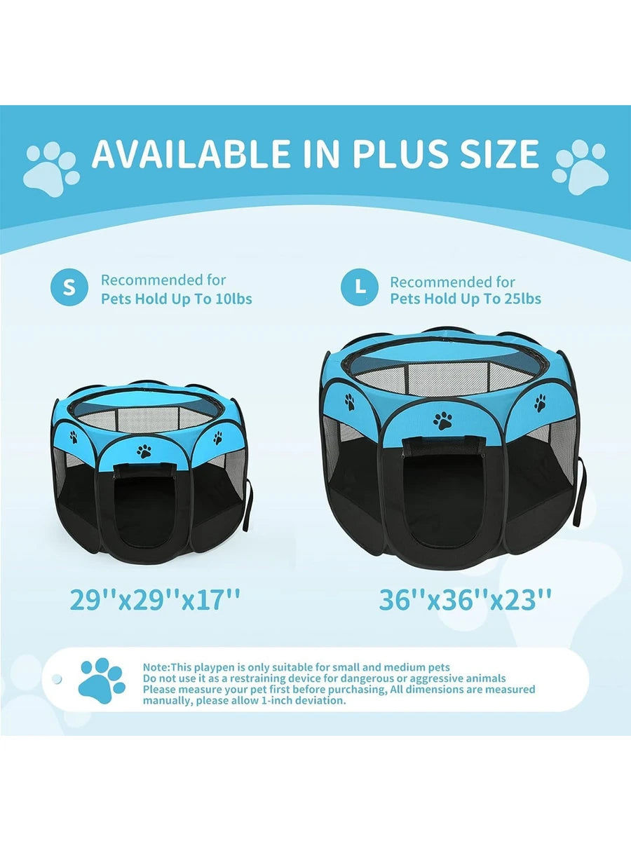 Corral portátil plegable para mascotas