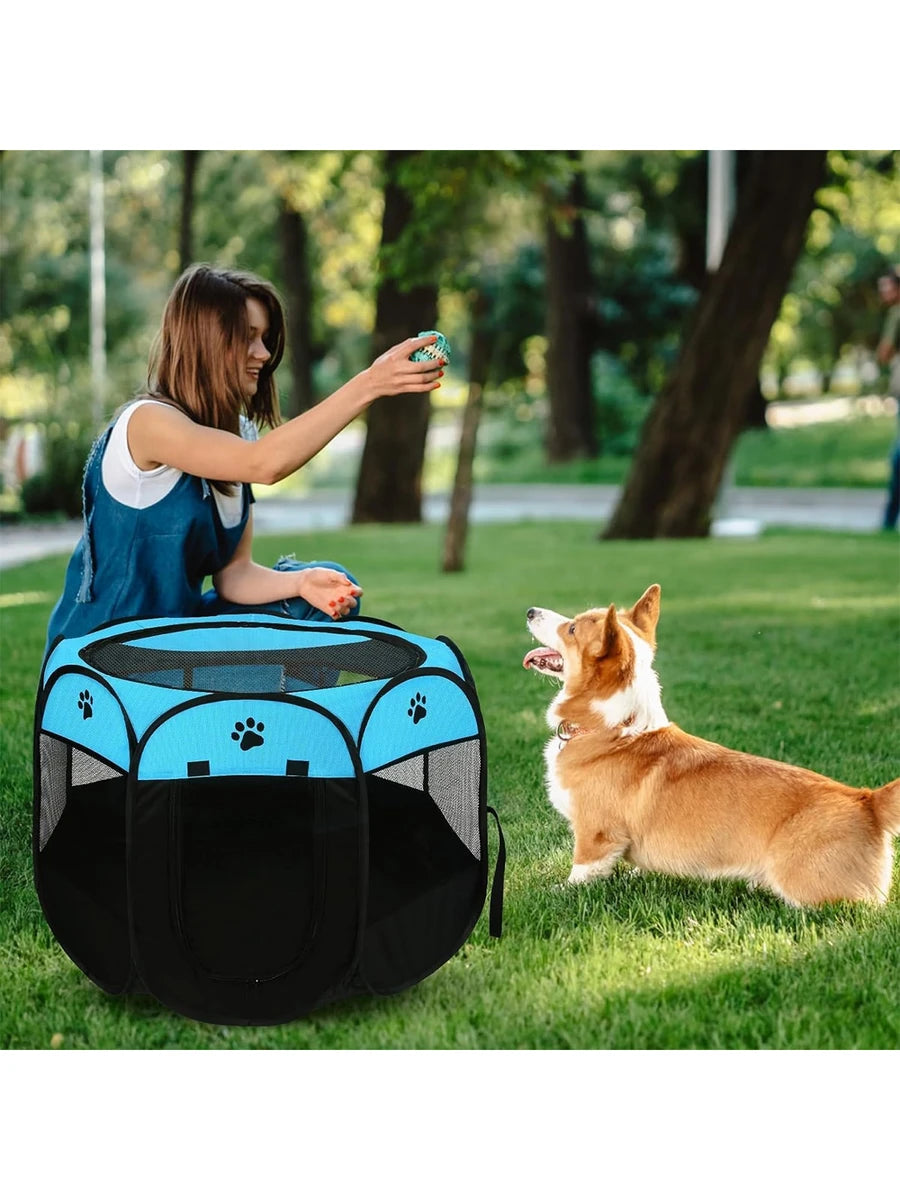 Corral portátil plegable para mascotas