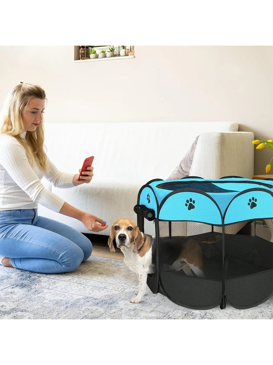 Corral portátil plegable para mascotas