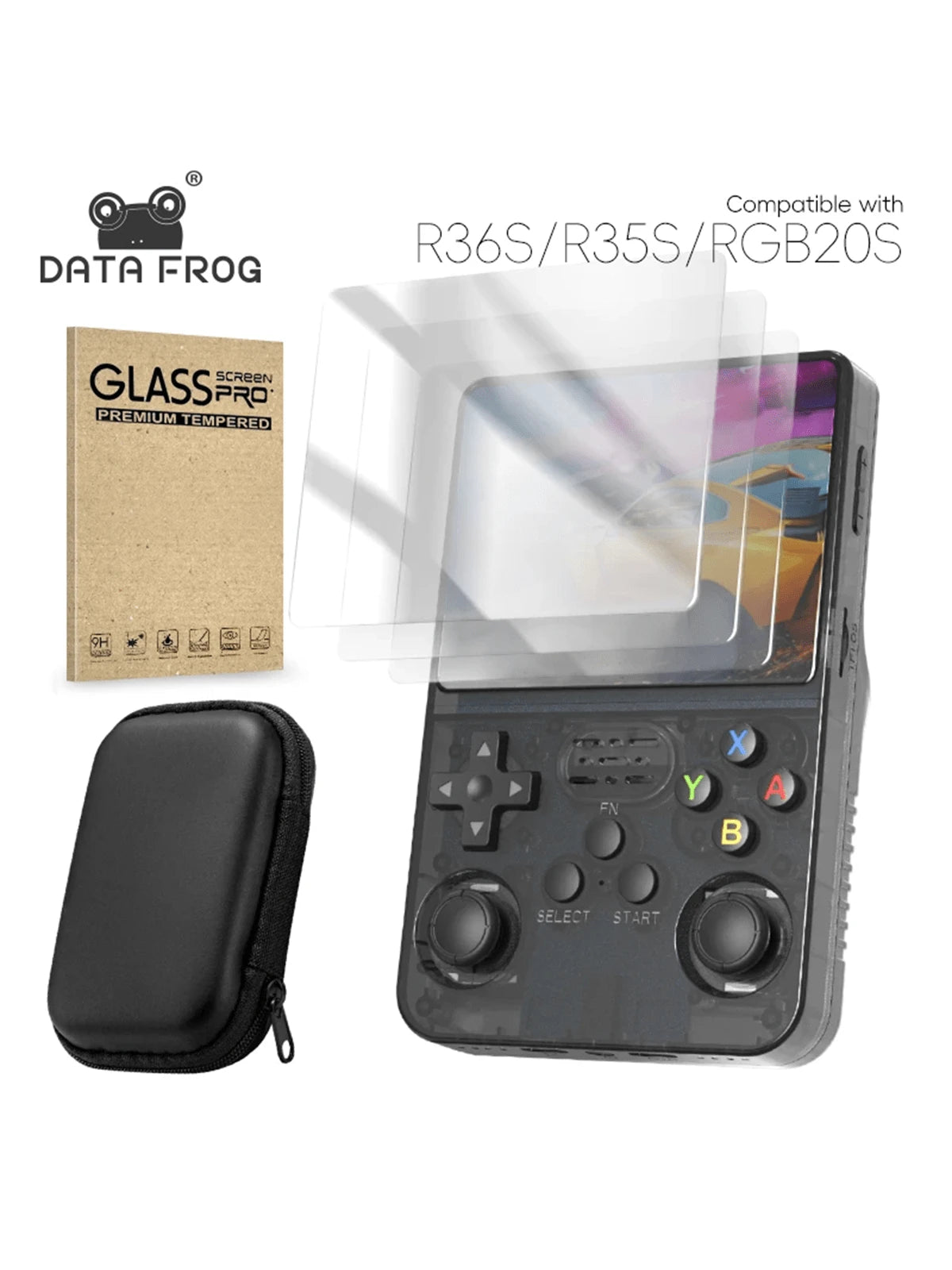 Protector de pantalla de vidrio templado para juegos portátil retro R35S RGB20S