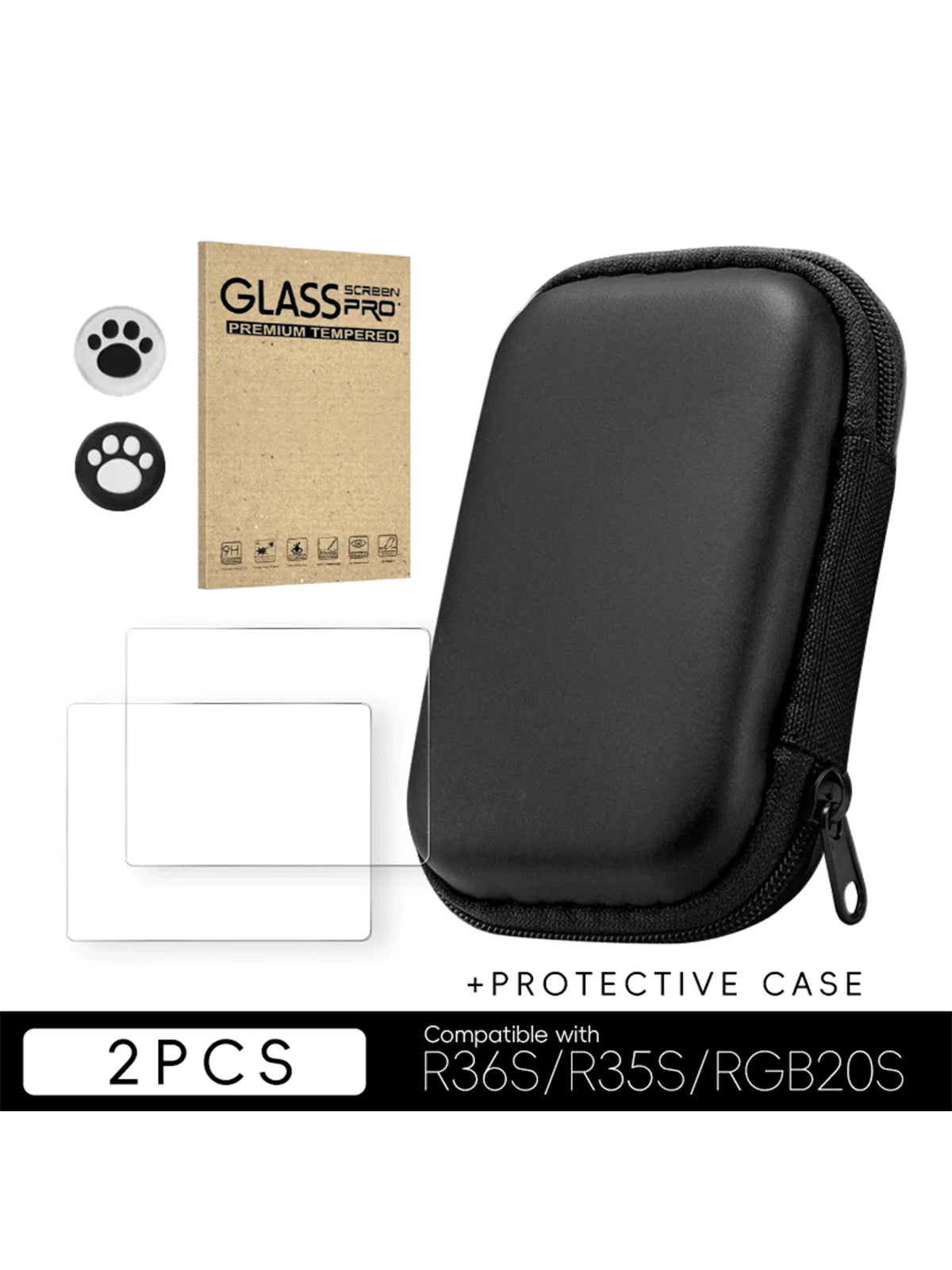 Protector de pantalla de vidrio templado para juegos portátil retro R35S RGB20S