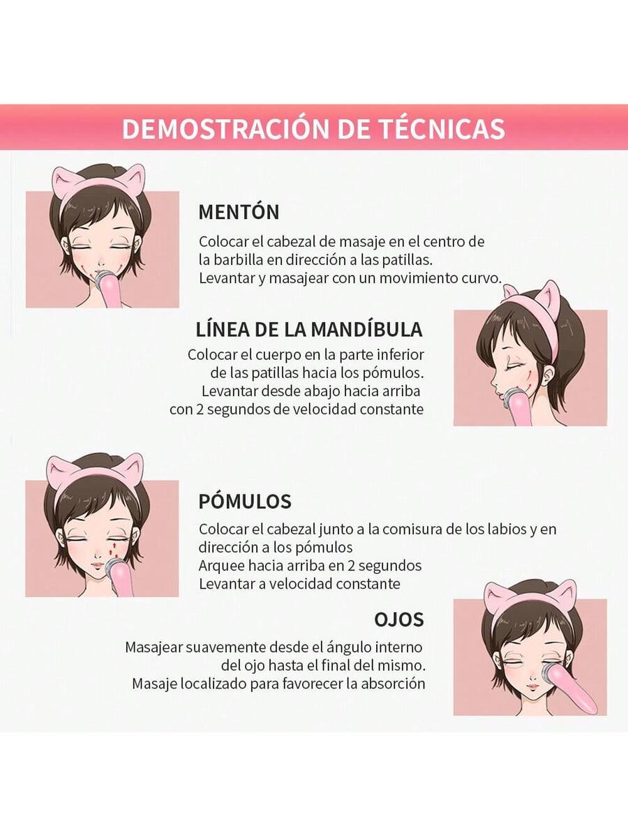 Masajeador facial de microcorriente
