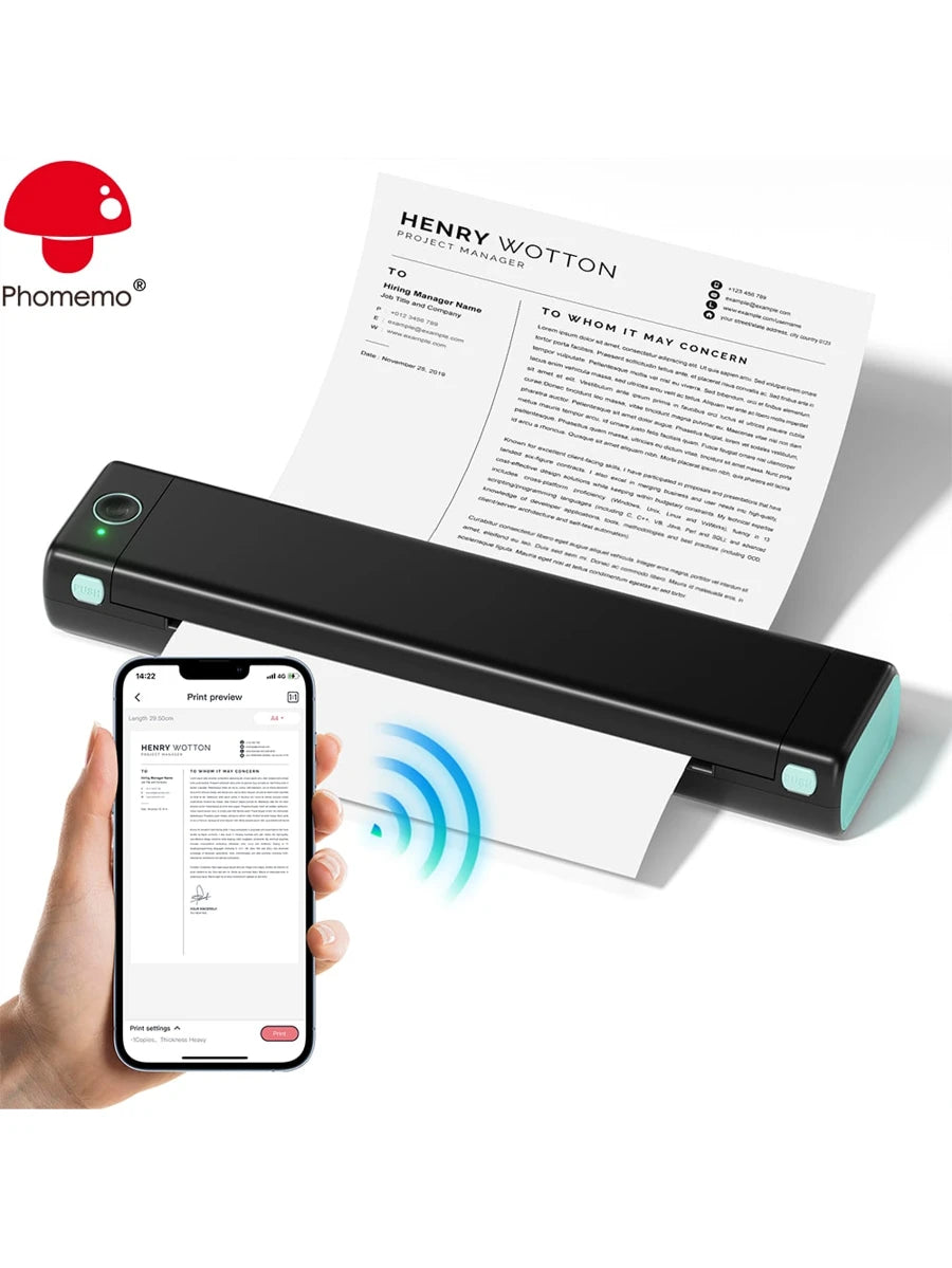 Impresora portátil sin cables M08F-A4 de Phomemo