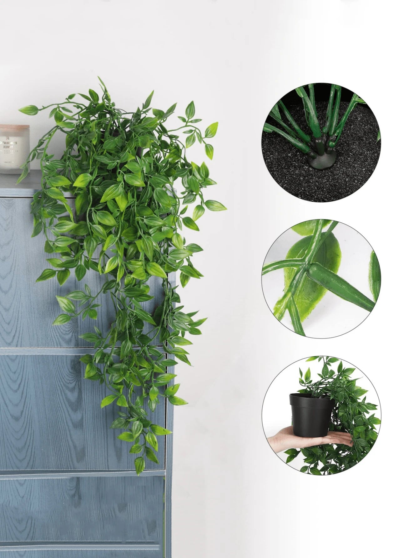 Plantas artificiales, Plantas en maceta colgantes
