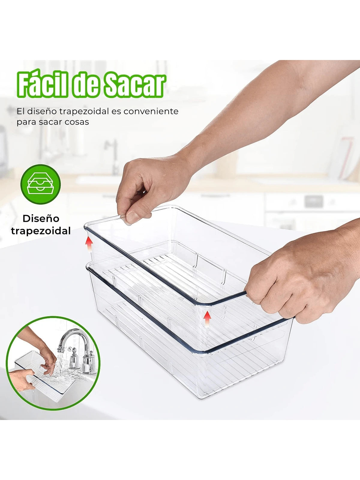 Organizador de Cocina de plástico con divisores