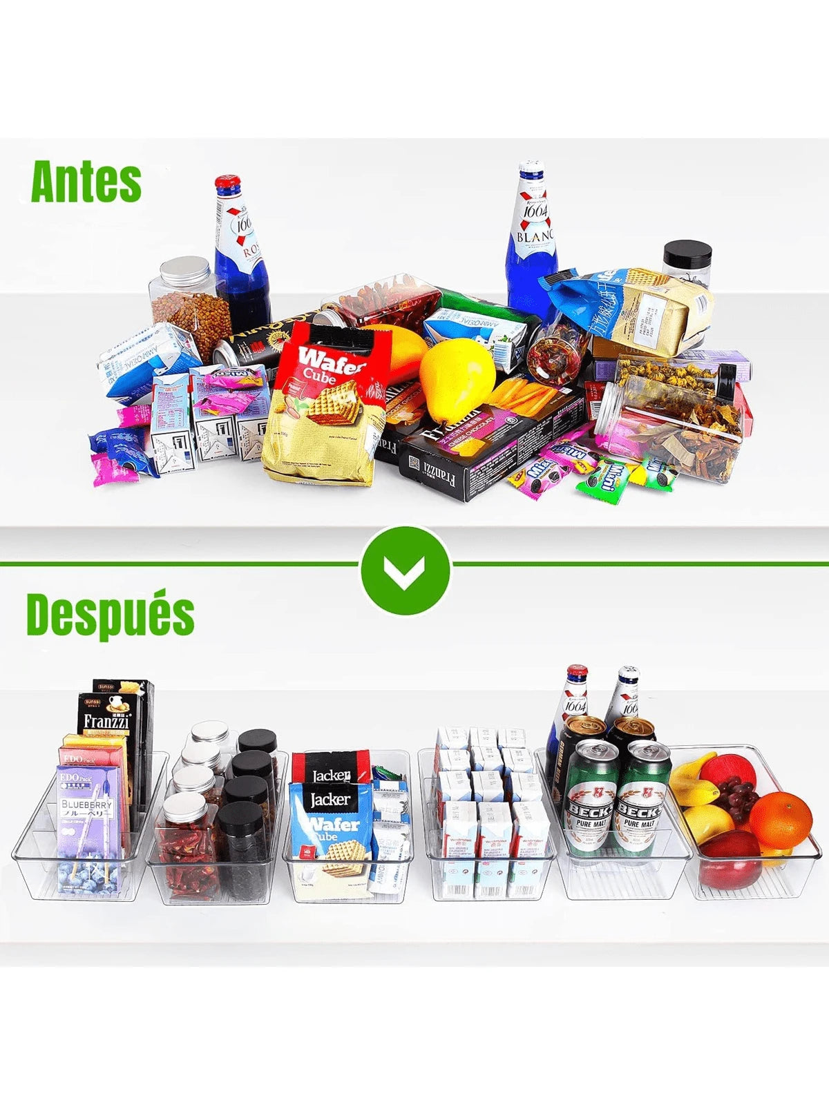 Organizador de Cocina de plástico con divisores