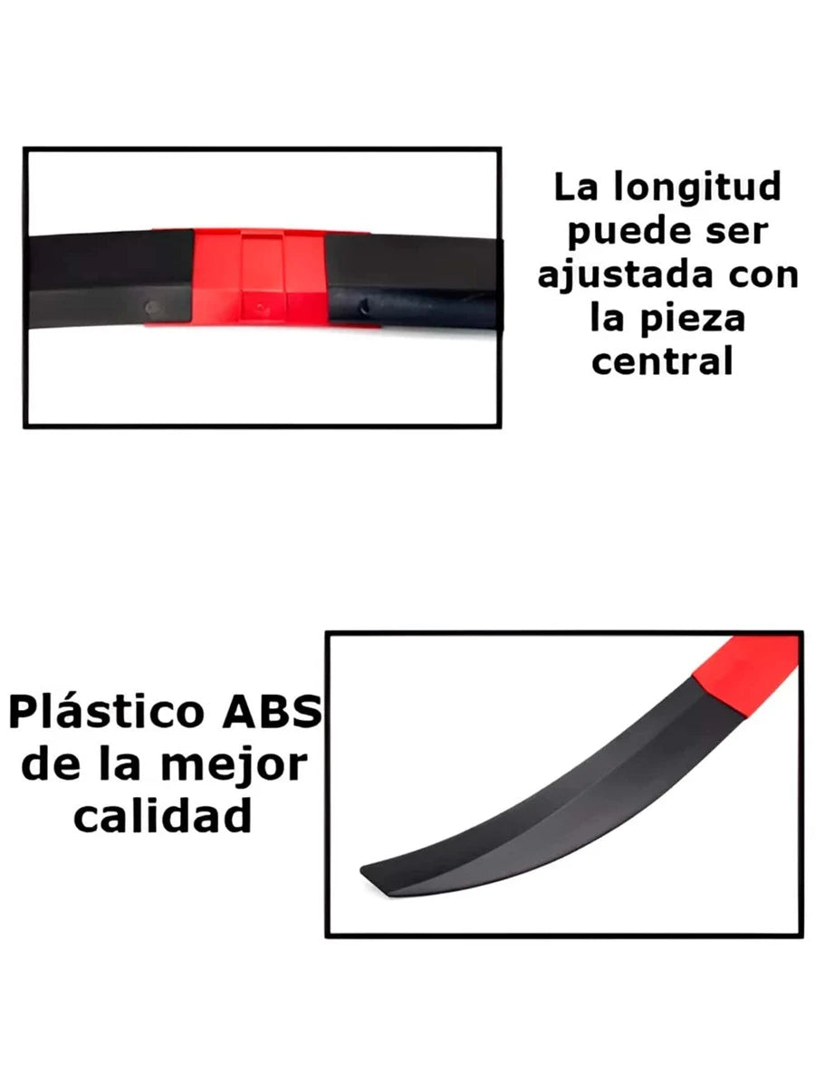 Aleron Splitter Cola De Pato Sedan Ajustable 3 piezas