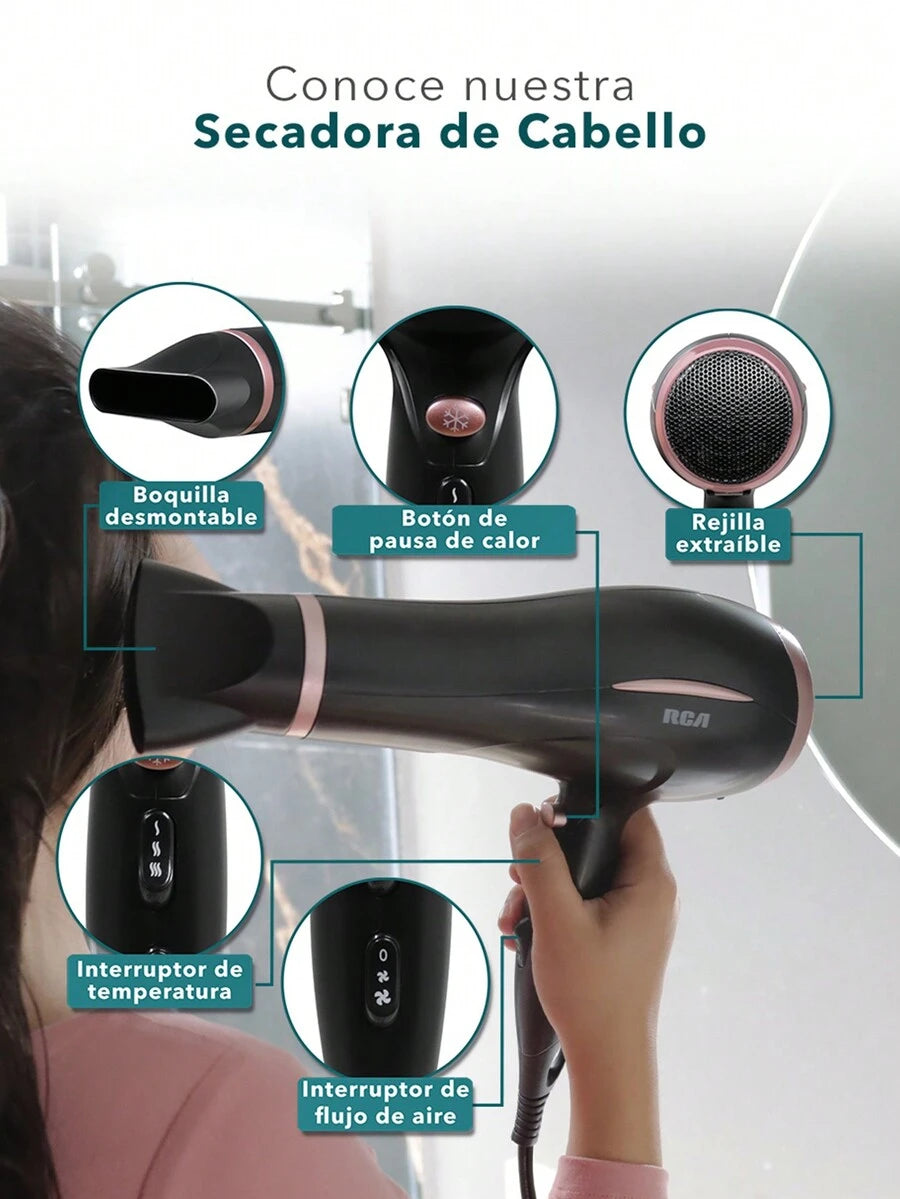 Secadora de Cabello con Boquilla Desmontable
