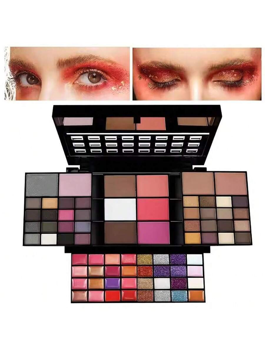 Paleta de sombras de ojos de 74 colores