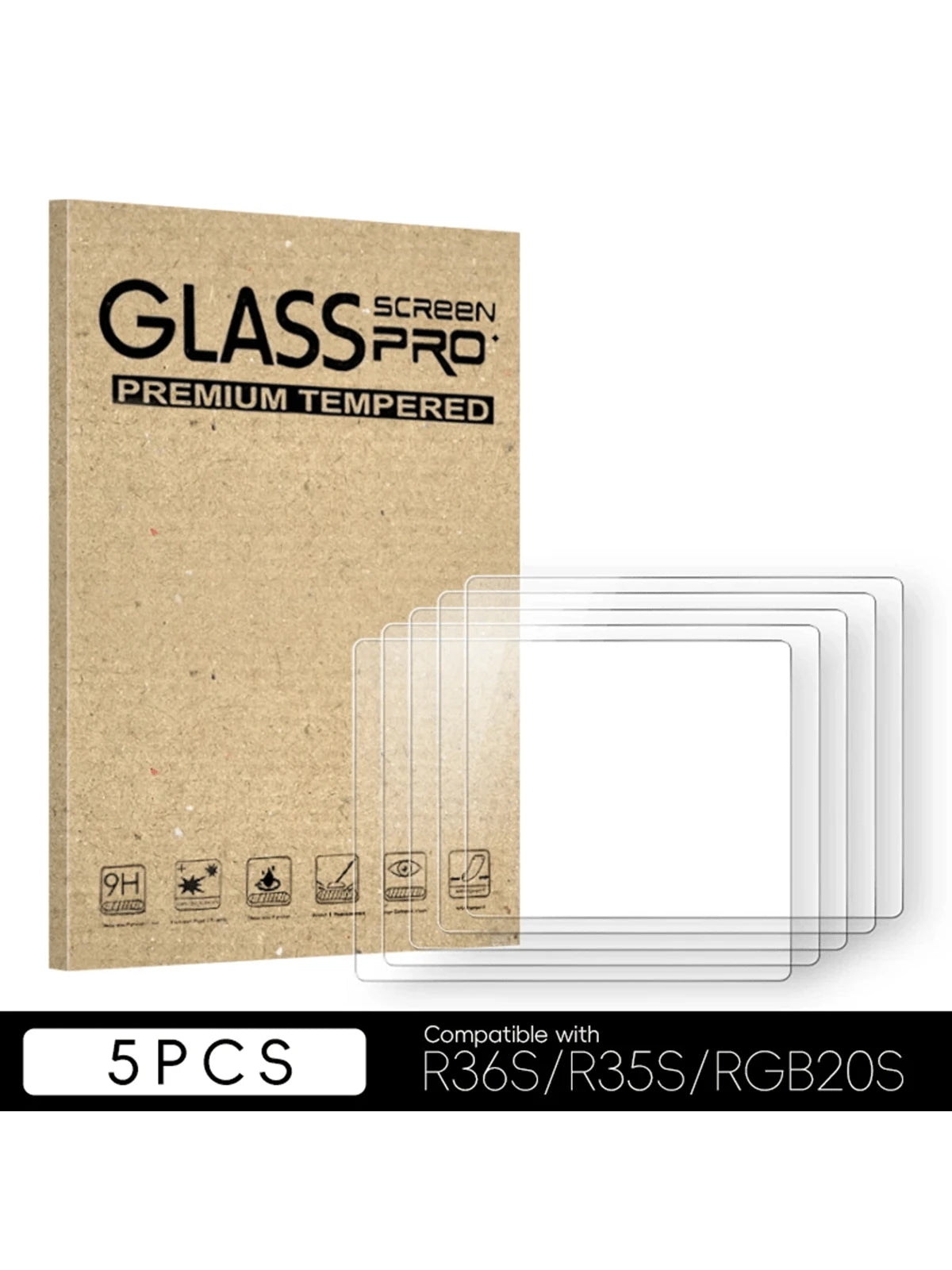 Protector de pantalla de vidrio templado para juegos portátil retro R35S RGB20S