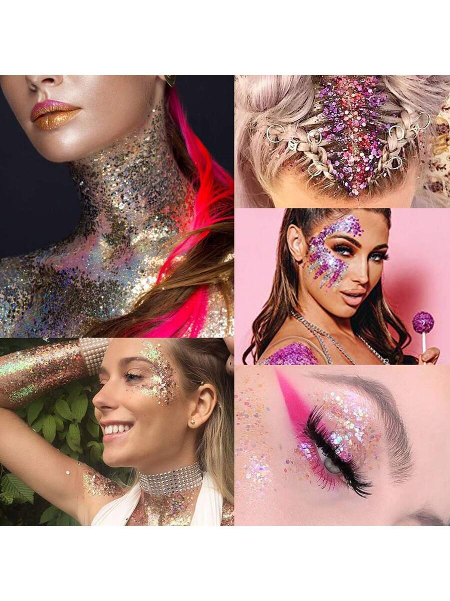 Paleta de maquillaje en gel con purpurina de 24 colores