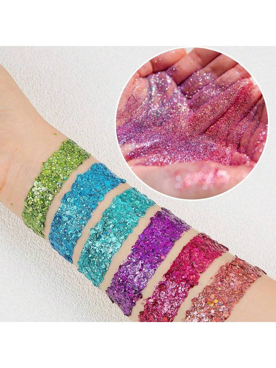 Paleta de maquillaje en gel con purpurina de 24 colores