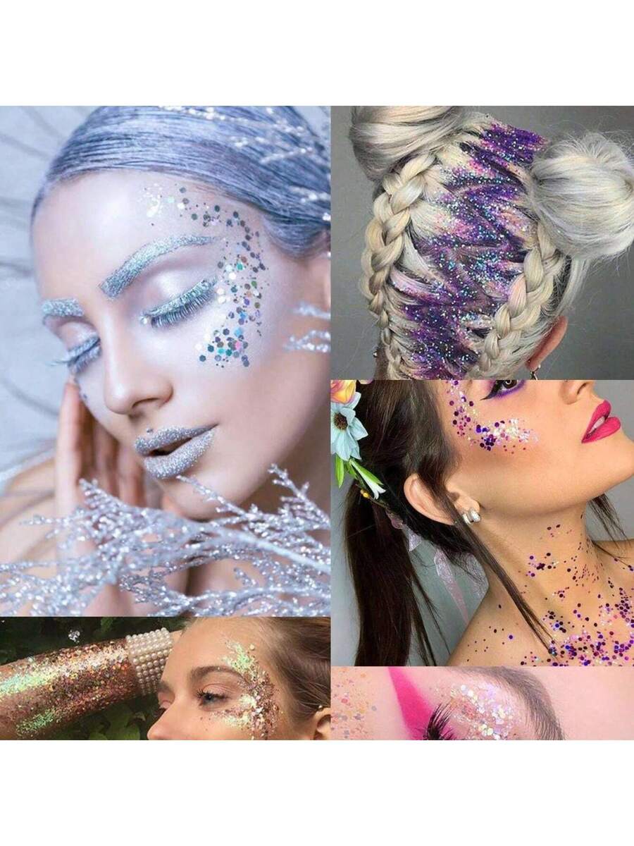 Paleta de maquillaje en gel con purpurina de 24 colores
