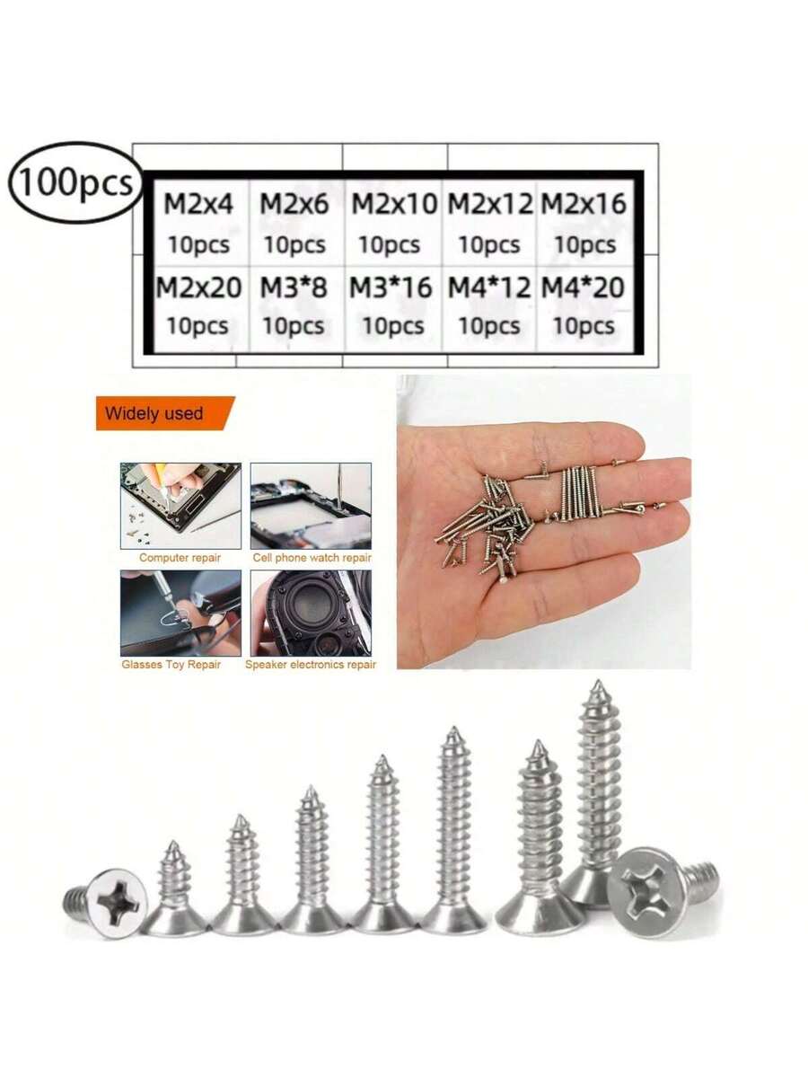 Juego de surtido de tornillos autorroscantes M2 M3 M4