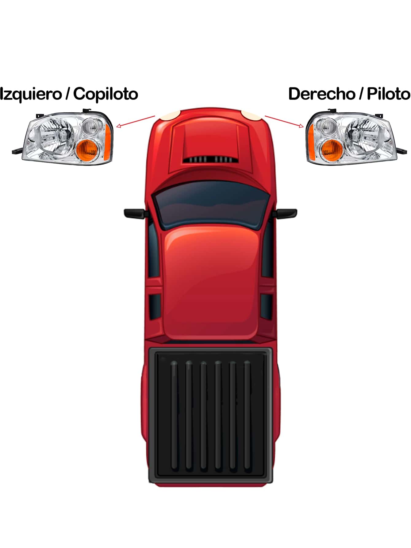 Par Faros Delanteros Nissan Frontier Np300 D22 NS-09210 NS-09211 2008 2009 2010 2011 2012 2013 2014 2015