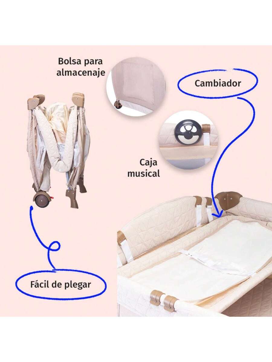 Cuna Corral AEIOU con Cambiador