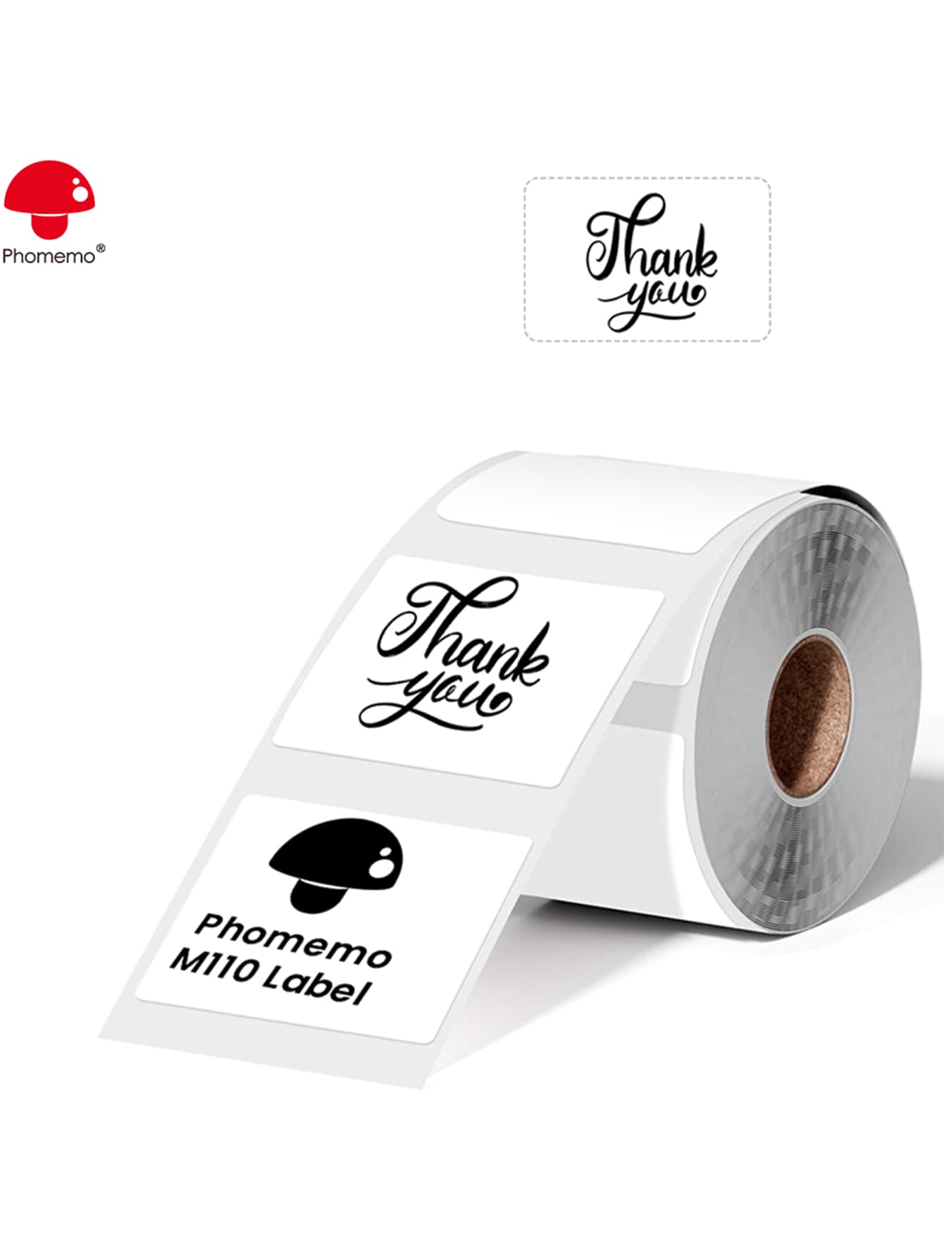 1 rollo de papel térmico de etiquetas Phomemo
