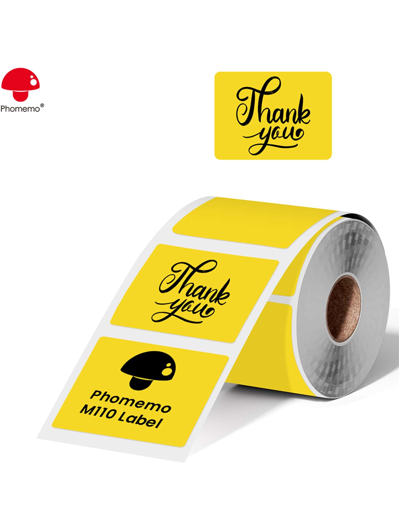 1 rollo de papel térmico de etiquetas Phomemo