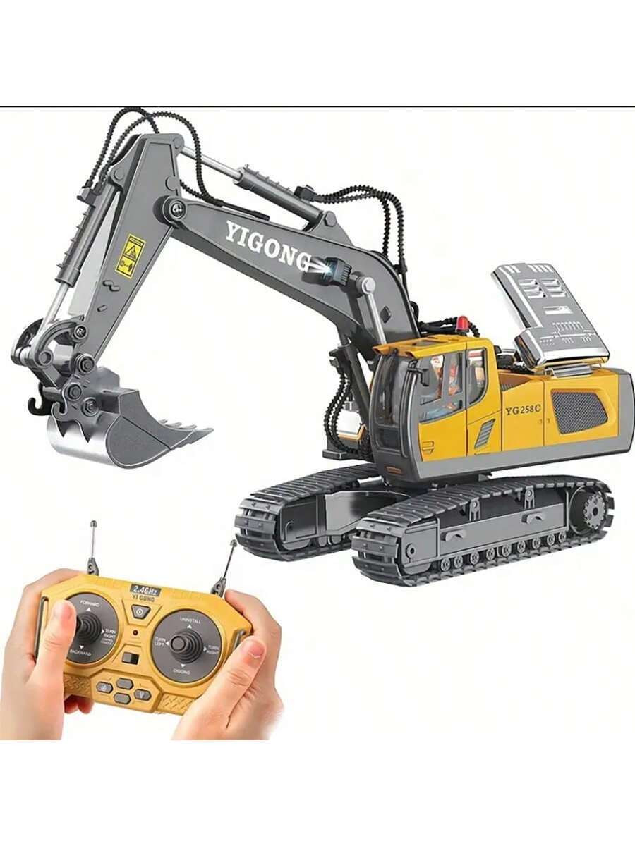 Excavadora de control remoto de 11 canales de aleación y plástico