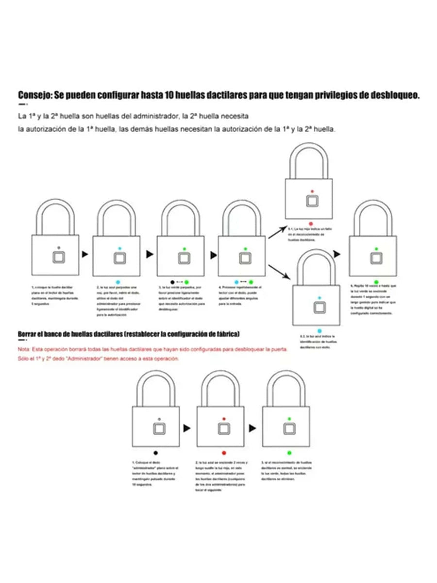 Candado Inteligente De Huella Digital