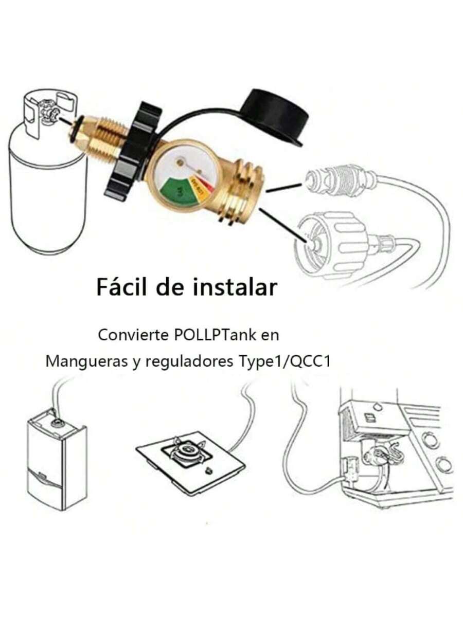 Medidor Adaptador para Tanque de Gas
