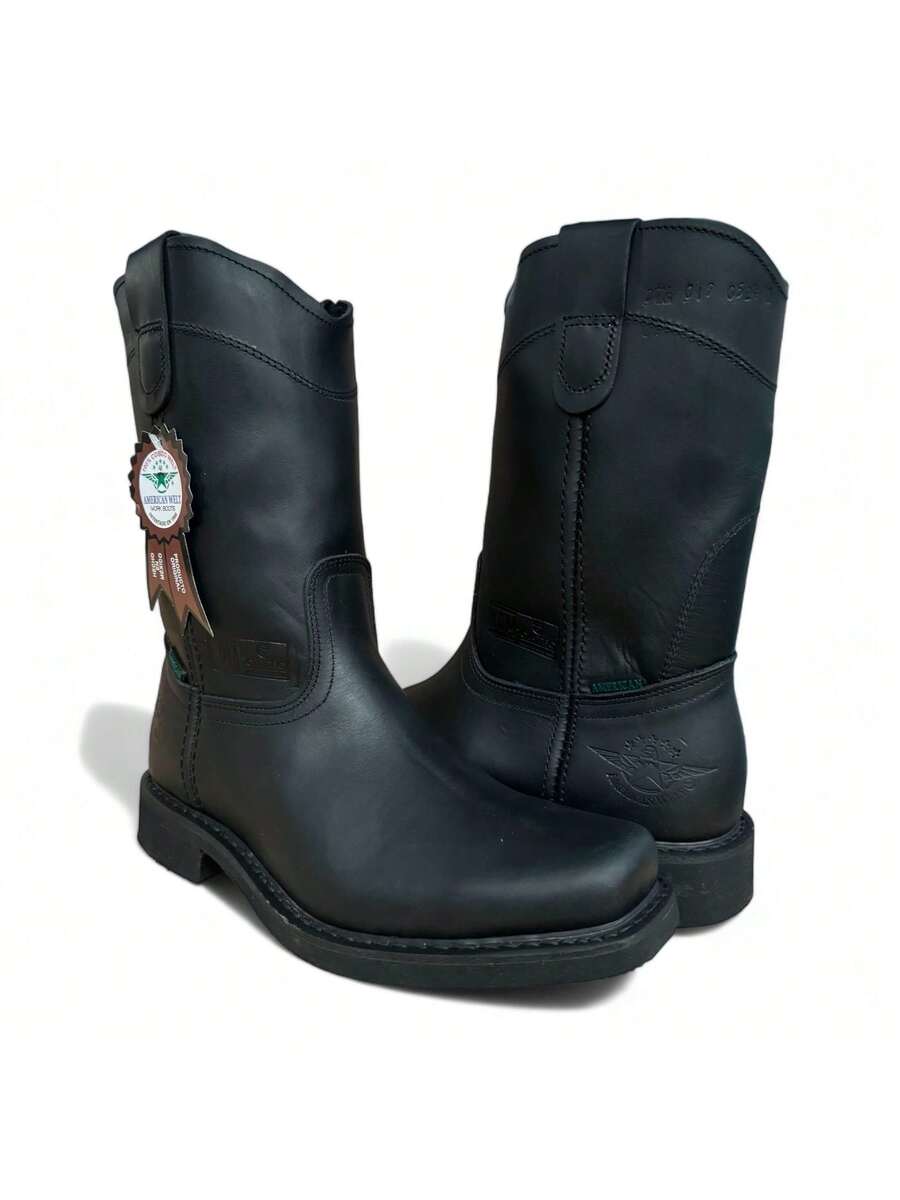 Bota Industrial Vaquera Uso Rudo Piel Suela Hule American WELT