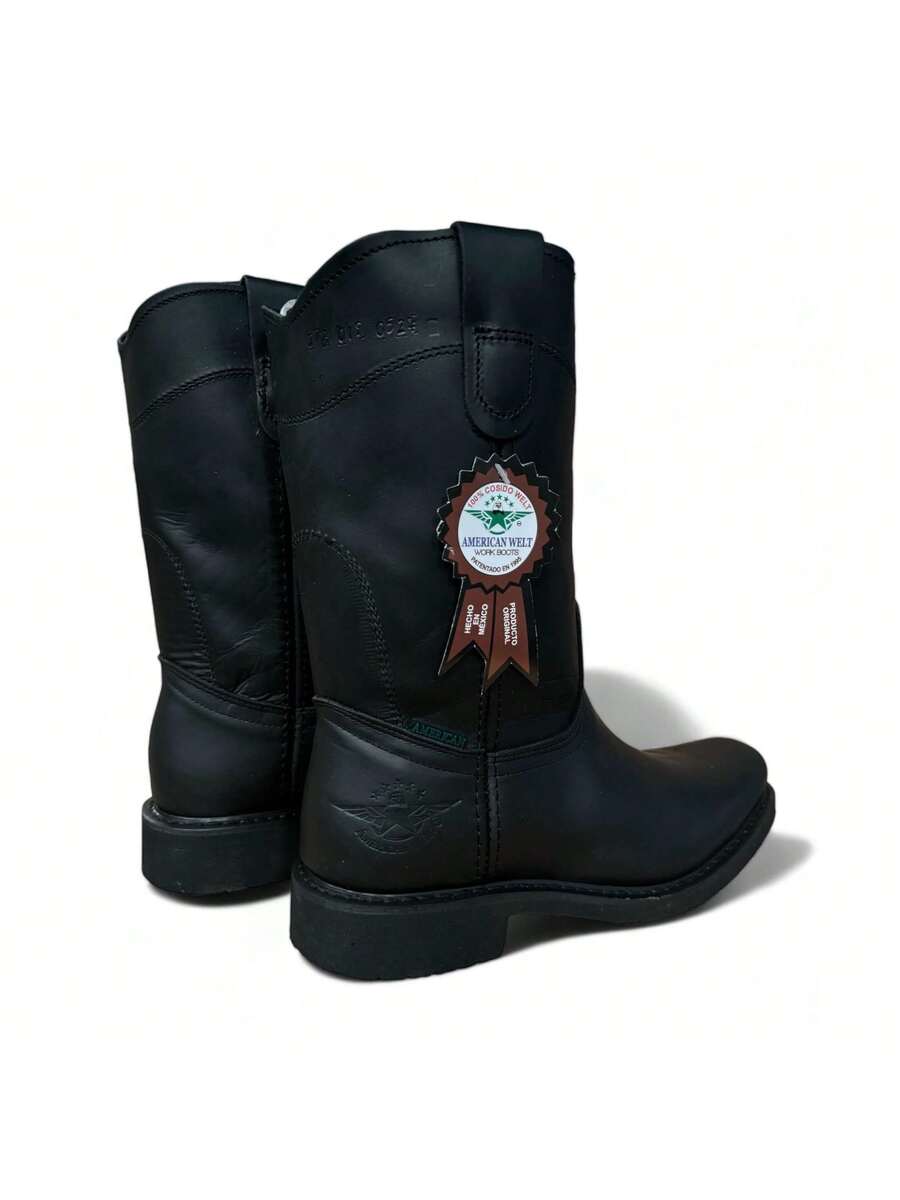 Bota Industrial Vaquera Uso Rudo Piel Suela Hule American WELT