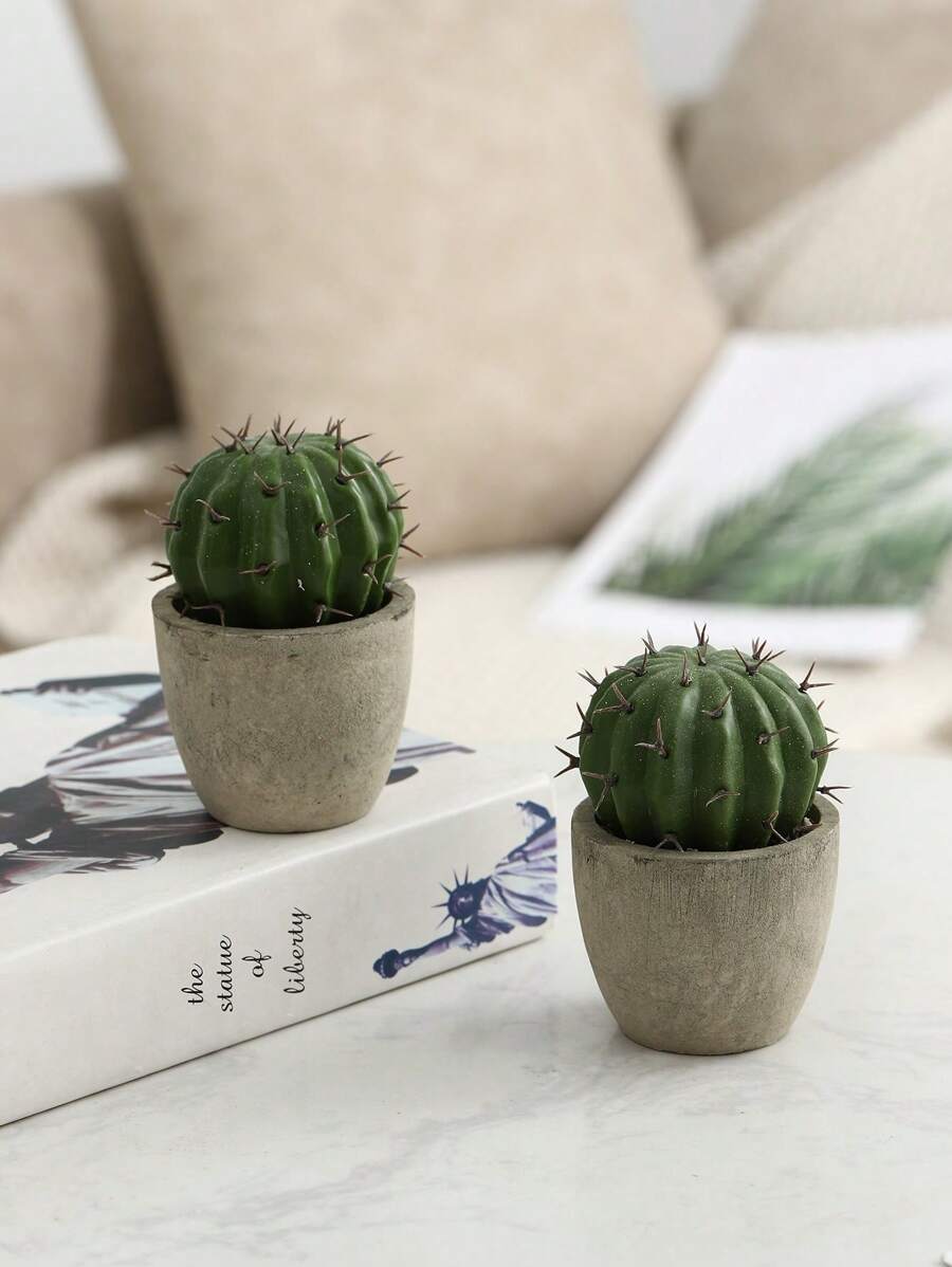 Plantas suculentas artificiales con maceta