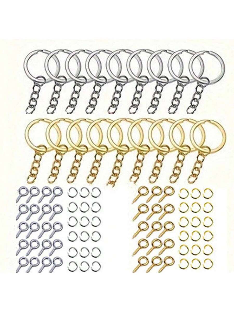 120 piezas Kit de anillas de salto para llaveros