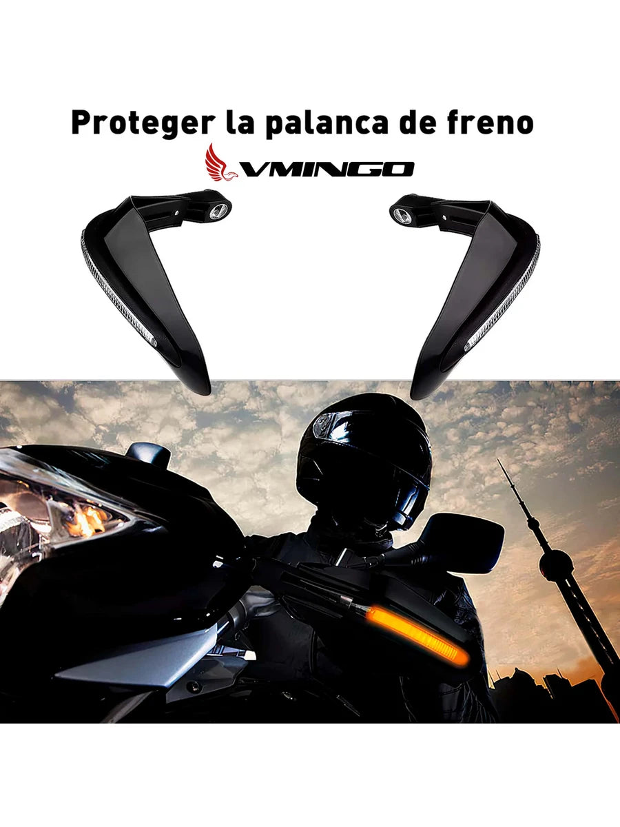 Cubre Puño Moto Universal Handguard Luz Led Protector Manos