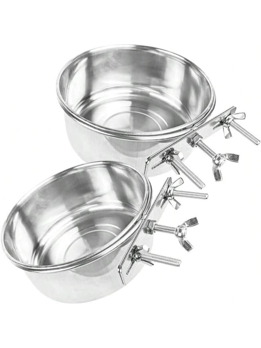 Comedero y bebedero de acero inoxidable para perros/gatos
