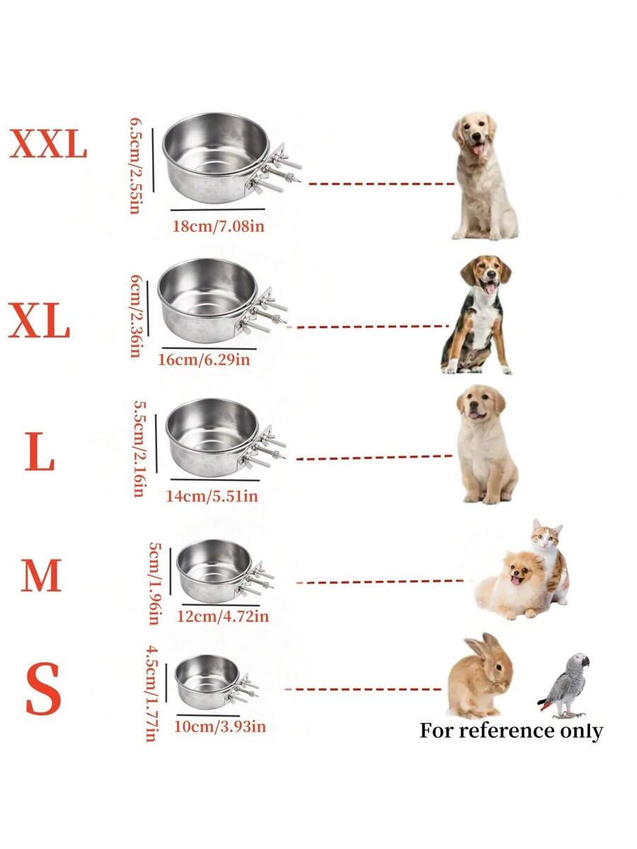 Comedero y bebedero de acero inoxidable para perros/gatos
