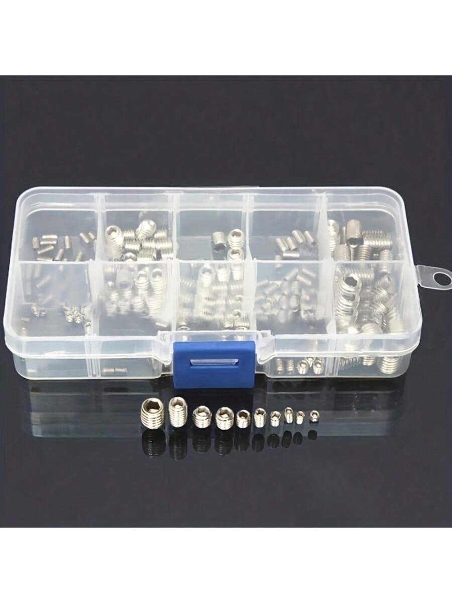 Set de 100-200 piezas de tornillos Allen de acero inoxidable