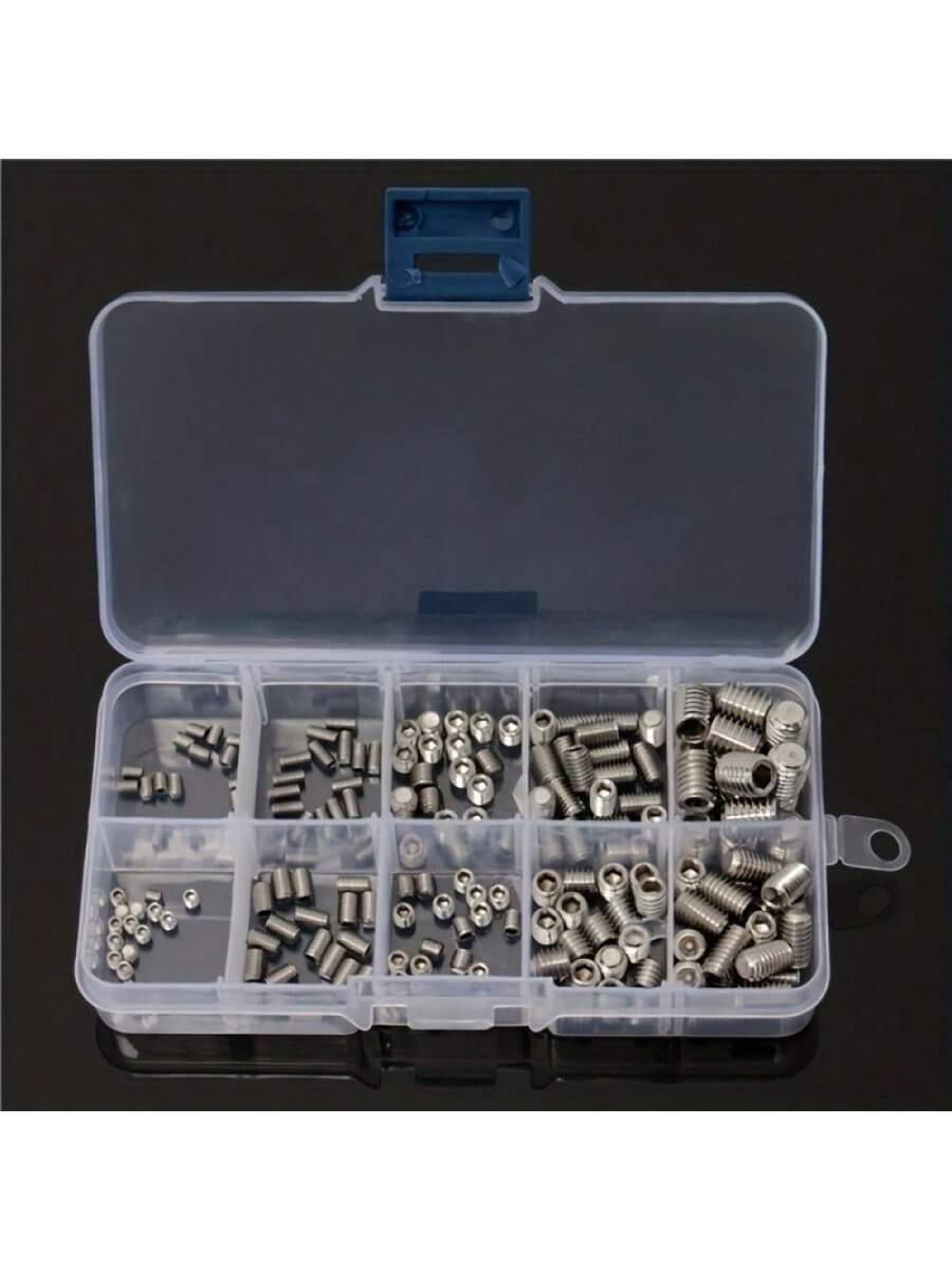 Set de 100-200 piezas de tornillos Allen de acero inoxidable