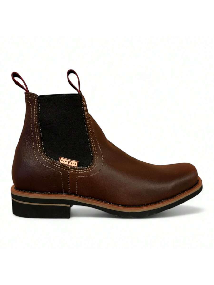 BOTINES EN PIEL GENUINA VAQUEROS USO CASUAL MOTOCICLETA O MONTAR MARCA TOMAS