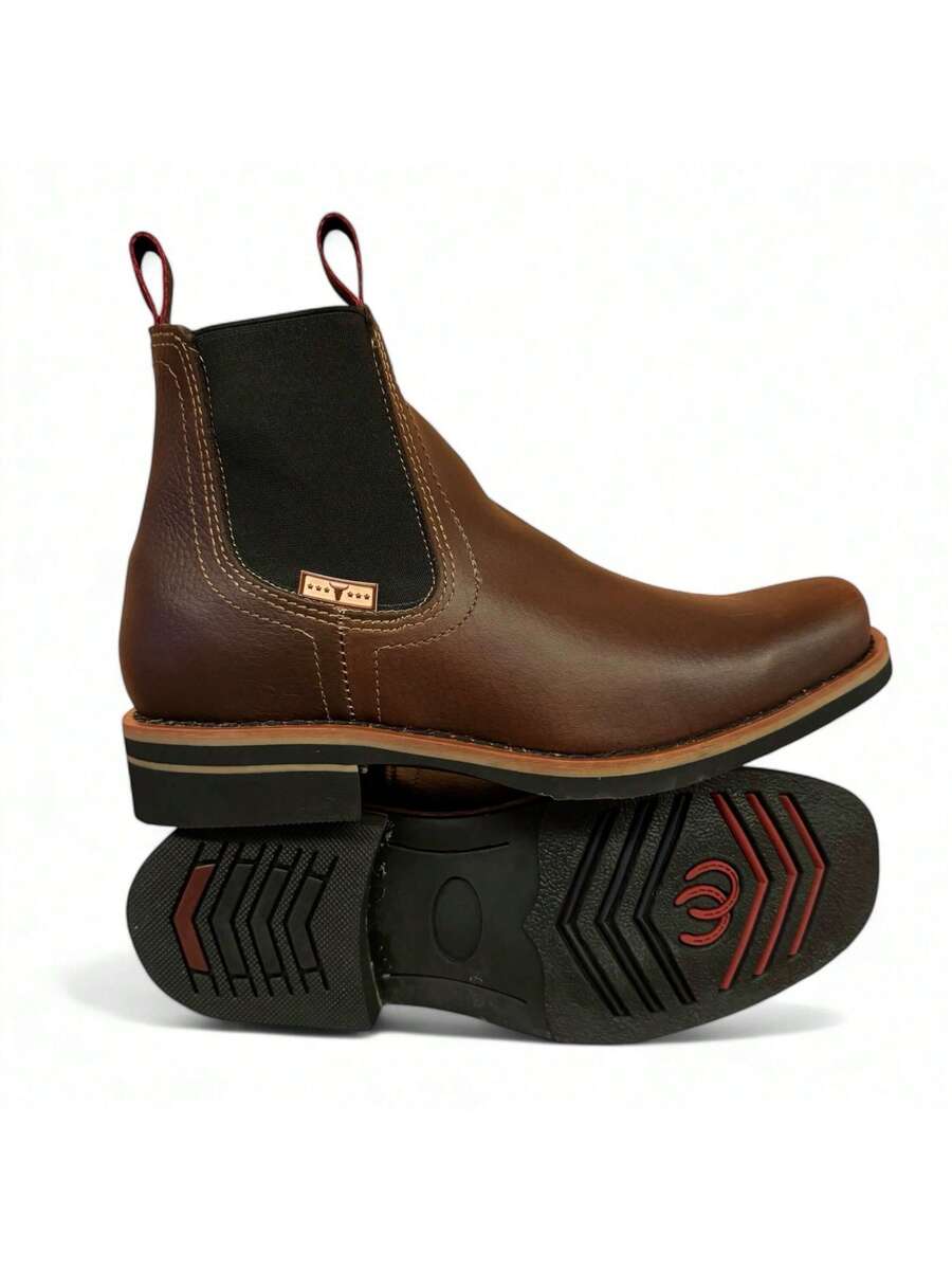 BOTINES EN PIEL GENUINA VAQUEROS USO CASUAL MOTOCICLETA O MONTAR MARCA TOMAS