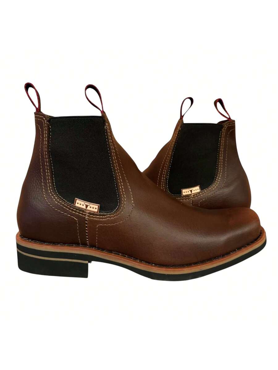 BOTINES EN PIEL GENUINA VAQUEROS USO CASUAL MOTOCICLETA O MONTAR MARCA TOMAS