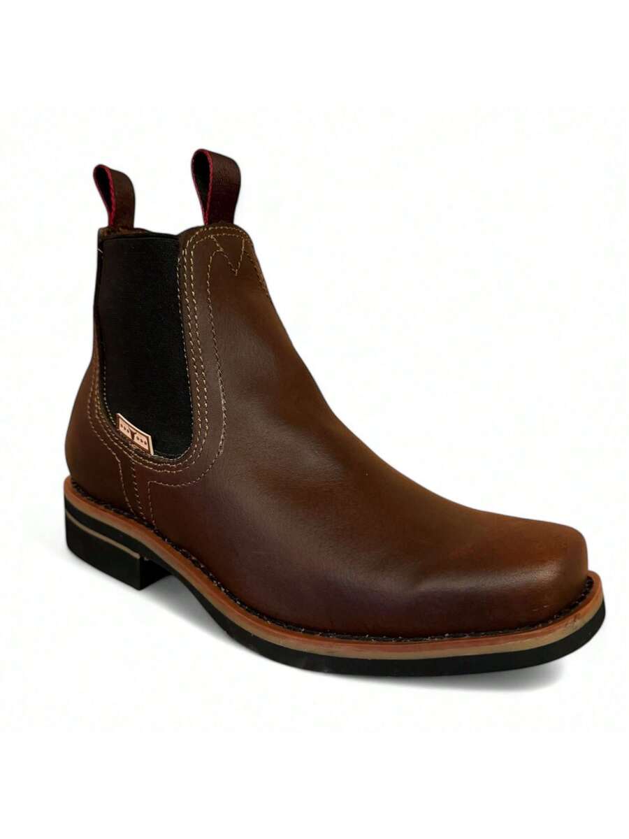 BOTINES EN PIEL GENUINA VAQUEROS USO CASUAL MOTOCICLETA O MONTAR MARCA TOMAS