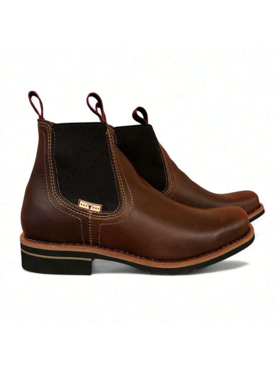 BOTINES EN PIEL GENUINA VAQUEROS USO CASUAL MOTOCICLETA O MONTAR MARCA TOMAS