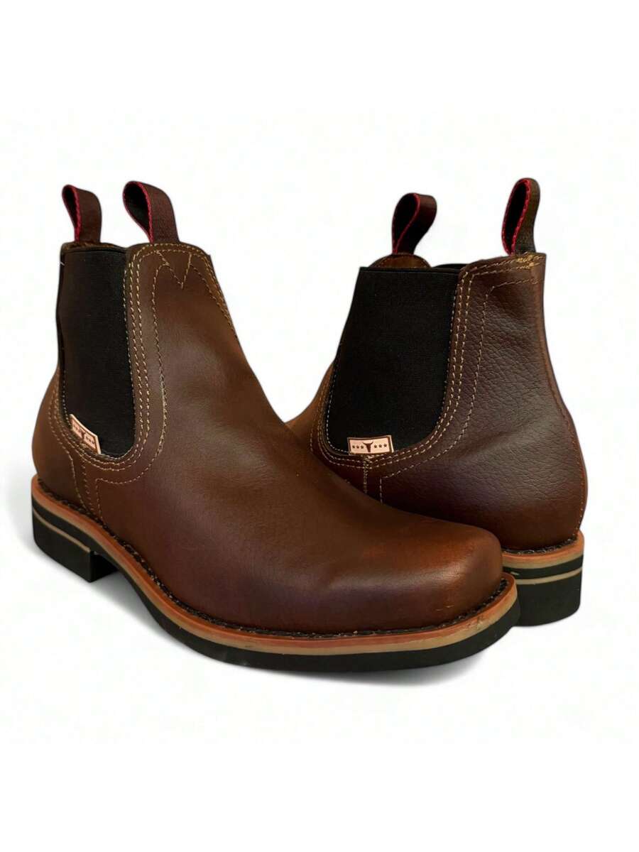 BOTINES EN PIEL GENUINA VAQUEROS USO CASUAL MOTOCICLETA O MONTAR MARCA TOMAS