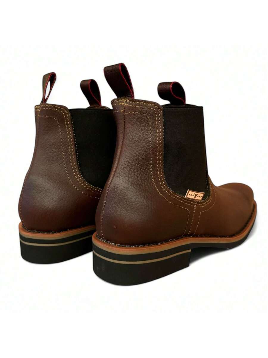 BOTINES EN PIEL GENUINA VAQUEROS USO CASUAL MOTOCICLETA O MONTAR MARCA TOMAS