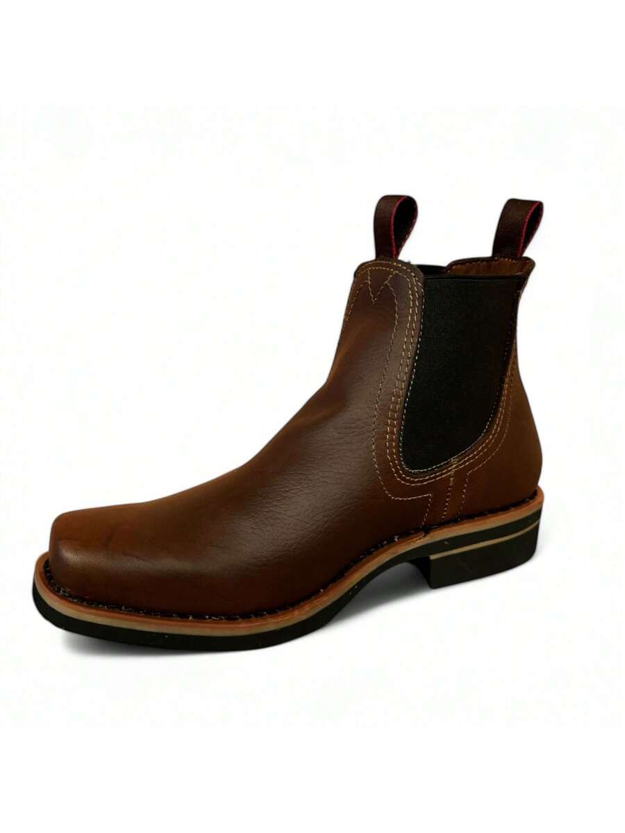 BOTINES EN PIEL GENUINA VAQUEROS USO CASUAL MOTOCICLETA O MONTAR MARCA TOMAS