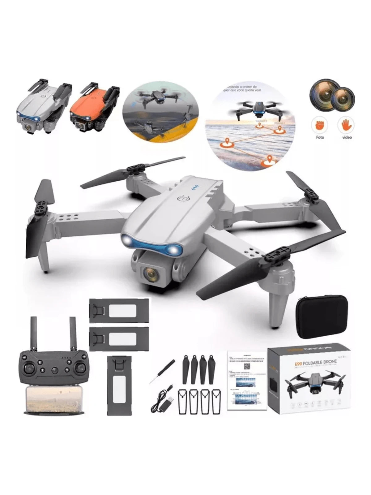Mini Dron Profesional E99 Pro Con Cámara