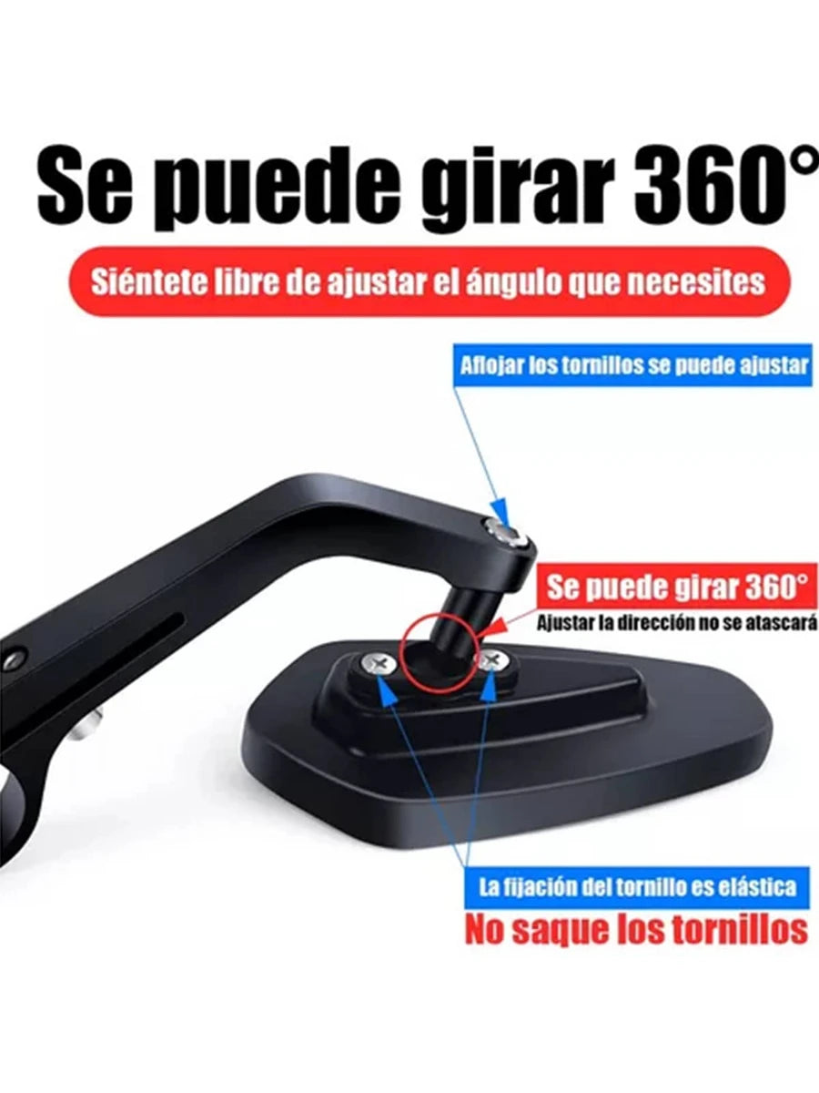 Espejos Moto Deportivos Street Racer Motocicleta Anti-jitter
