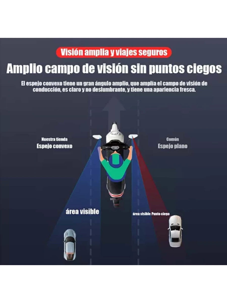 Espejos Moto Deportivos Street Racer Motocicleta Anti-jitter