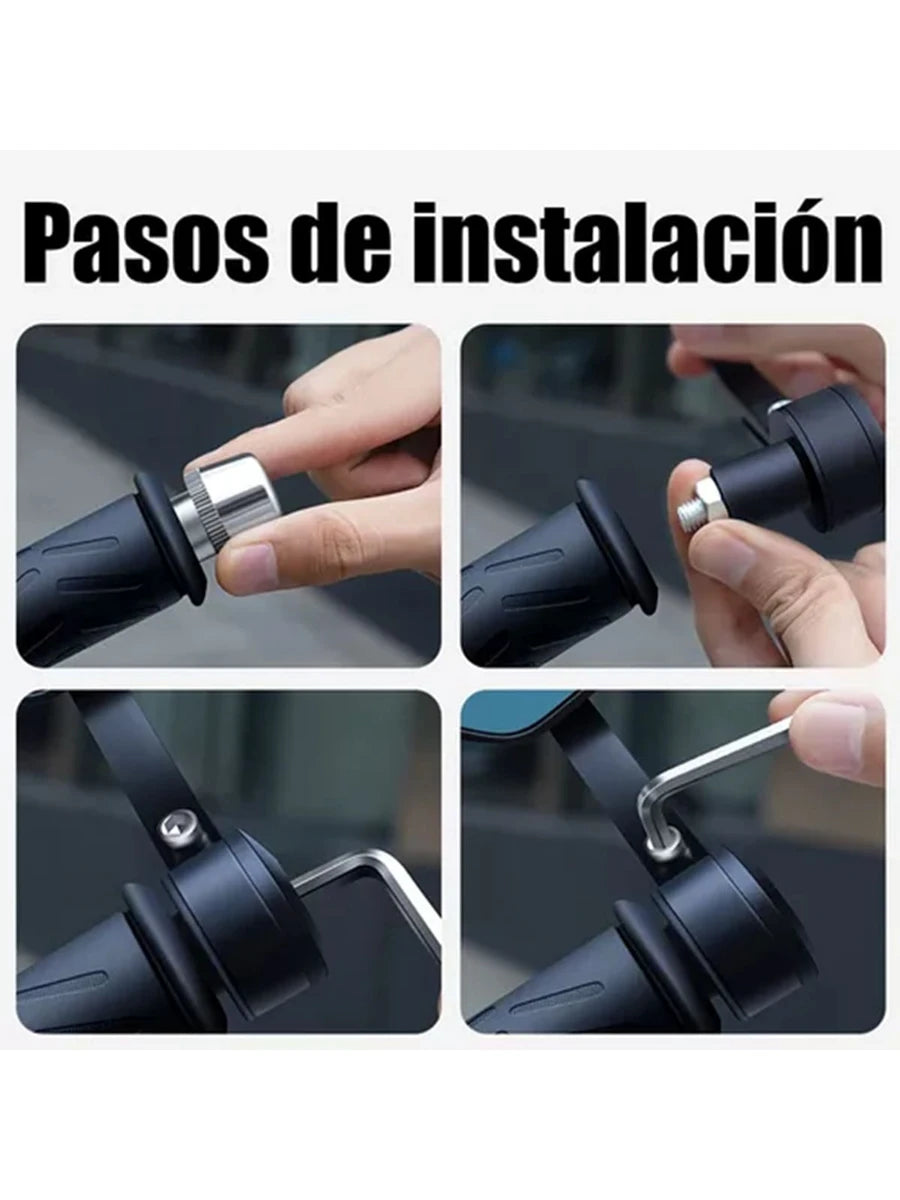 Espejos Moto Deportivos Street Racer Motocicleta Anti-jitter